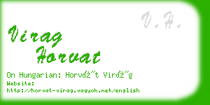 virag horvat business card